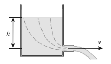 Рис. 1. Истечение жидкости из широкого сосуда